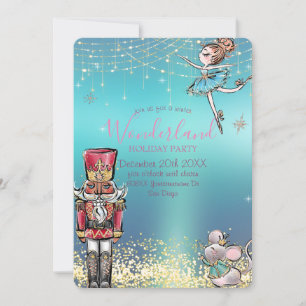Invitation Magic Nutcracker Winter Wonderland Fête