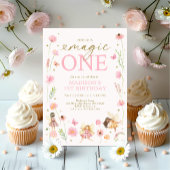Invitation Magic One Floral Fairy Garden Anniversaire