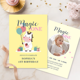 Invitation Magic One Unicorn 1er anniversaire