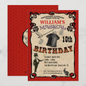 Invitation Magic Party (Devant / Derrière)