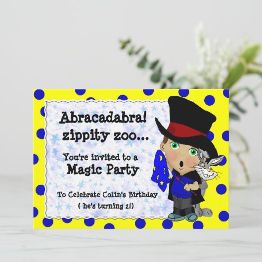 Invitation Magic Party (Debout devant)