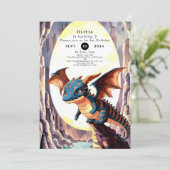 Invitation Magic Pastel Dragon Anniversaire (Debout devant)