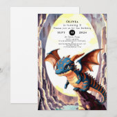 Invitation Magic Pastel Dragon Anniversaire (Devant / Derrière)