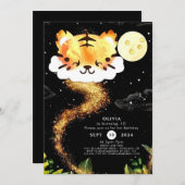Invitation Magic Pastel Tiger Anniversaire (Devant / Derrière)