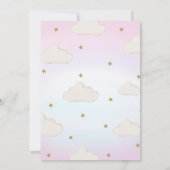 Invitation Magic Pastel Unicorn Rainbow Party Anniversaire (Dos)