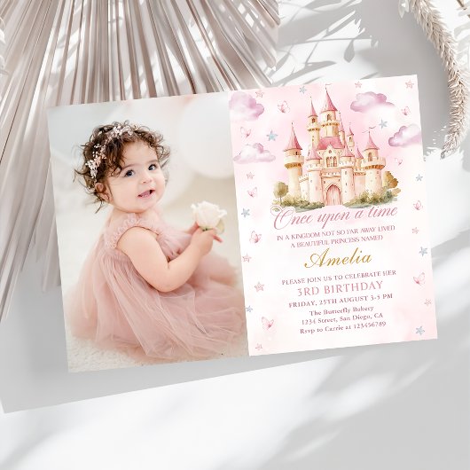 Invitation Magic Princess Castle Anniversaire Photo Invitatio