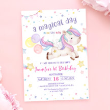 Magic Rainbow Unicorn 1er anniversaire