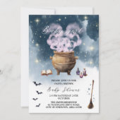 Invitation Magic sorcière Cauldron Baby Girl Brassage Baby sh (Devant)