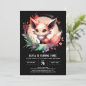 Invitation Magic Sweet Fox Anniversaire numérique (Debout devant)