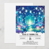 Invitation Magic Sweet Woodland Digital Anniversaire (Devant / Derrière)