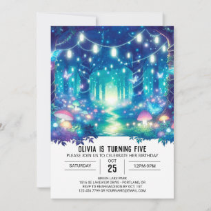 Invitation Magic Sweet Woodland Digital Anniversaire