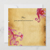 Invitation MAGIC SWIRL MONOGRAM parchemin vibrant éclatant (Dos)