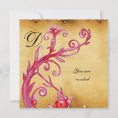 Invitation MAGIC SWIRL MONOGRAM parchemin vibrant éclatant (Devant)