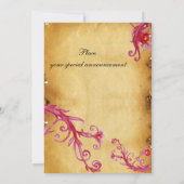Invitation MAGIC SWIRL MONOGRAM parchemin vif (Dos)