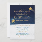 Invitation Magic Tir Star Twin Baby shower (Devant)