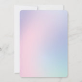 Invitation Magic Unicorn gradient arc-en-ciel 1ère fête d'ann (Dos)