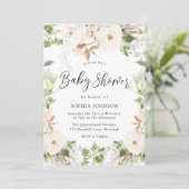 Invitation Magic Wonderland Baby shower vert (Debout devant)