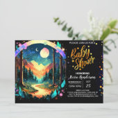 Invitation Magical Adventure Attend le Baby shower Boho (Debout devant)