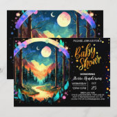 Invitation Magical Adventure Attend le Baby shower Boho (Devant / Derrière)