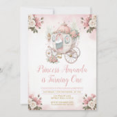 Invitation Magical Birthday Princess Carriage Birthday Party  (Devant)