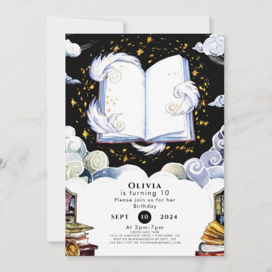 Invitation Magical Boho Children's Storybook Anniversaire (Devant)