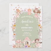 Invitation Magical Boho Fairy Garden Wildflower (Devant / Derrière)