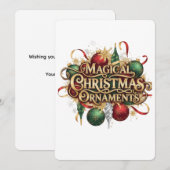 Invitation Magical Christmas Wreath & Candles Holiday Car (Devant / Derrière)