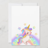 Invitation Magical Day Rainbow Stars Unicorn Birthday  (Dos)