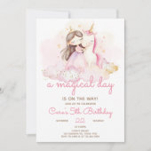 Invitation Magical Day Unicorn Birthday Party (Devant)