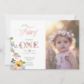 Invitation Magical Fairy Floral Garden Pixie Girls photo (Devant)