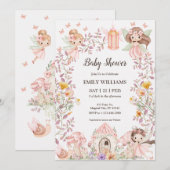 Invitation Magical Fairy Garden Baby Shower Invitatio (Devant / Derrière)