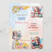 Invitation Magical Fairy Garden : Enchanted Birthday Invitati (Devant / Derrière)