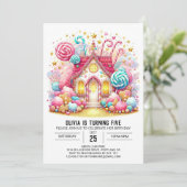 Invitation Magical Happy Candyland Digital Anniversaire (Debout devant)
