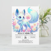 Invitation Magical Happy Fox Digital Anniversaire (Debout devant)