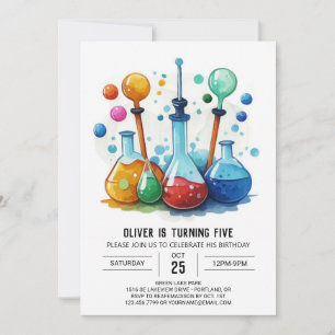 Invitation Magical Kids' Gear Scientifique Anniversaire