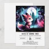 Invitation Magical Kids Wolf Birthday (Devant / Derrière)