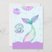 Invitation Magical Mermaid Under The Sea Birthday Party (Dos)