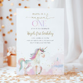Invitation Magical One Unicorn 1st Birthday Party