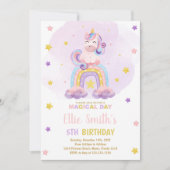 Invitation Magical Pastel Party for Girls (Devant)