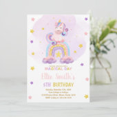 Invitation Magical Pastel Party for Girls (Debout devant)