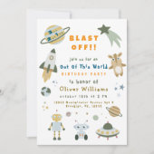 Invitation Magical Personalized Space Birthday Party Invite (Devant)