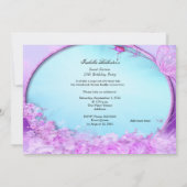 Invitation Magical Princess Sweet 16 violet Turquoise bleu (Dos)