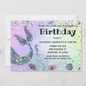 Invitation *~* Magical Rainbow Mermaid's Tail Birthday (Dos)