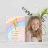 Invitation Magical Sparkle Party for Girls (Debout devant)