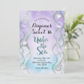 Invitation Magical Under The Sea Lavender Sweet 16 Anniversai (Debout devant)