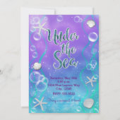 Invitation Magical Under The Sea Sweet 16 16e fête d'annivers (Dos)