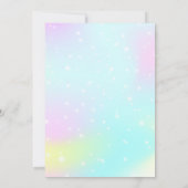 Invitation Magical Unicorn 6th Birthday – Rainbow (Dos)