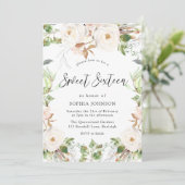 Invitation Magical White Winter Wonderland Blush Sweet 16 (Debout devant)