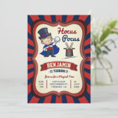 Invitation Magician Boy Kids Magic Show Anniversaire Invitati (Debout devant)