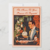 Invitation Magicien Fortune Teller Crystal Ball Party (Devant)